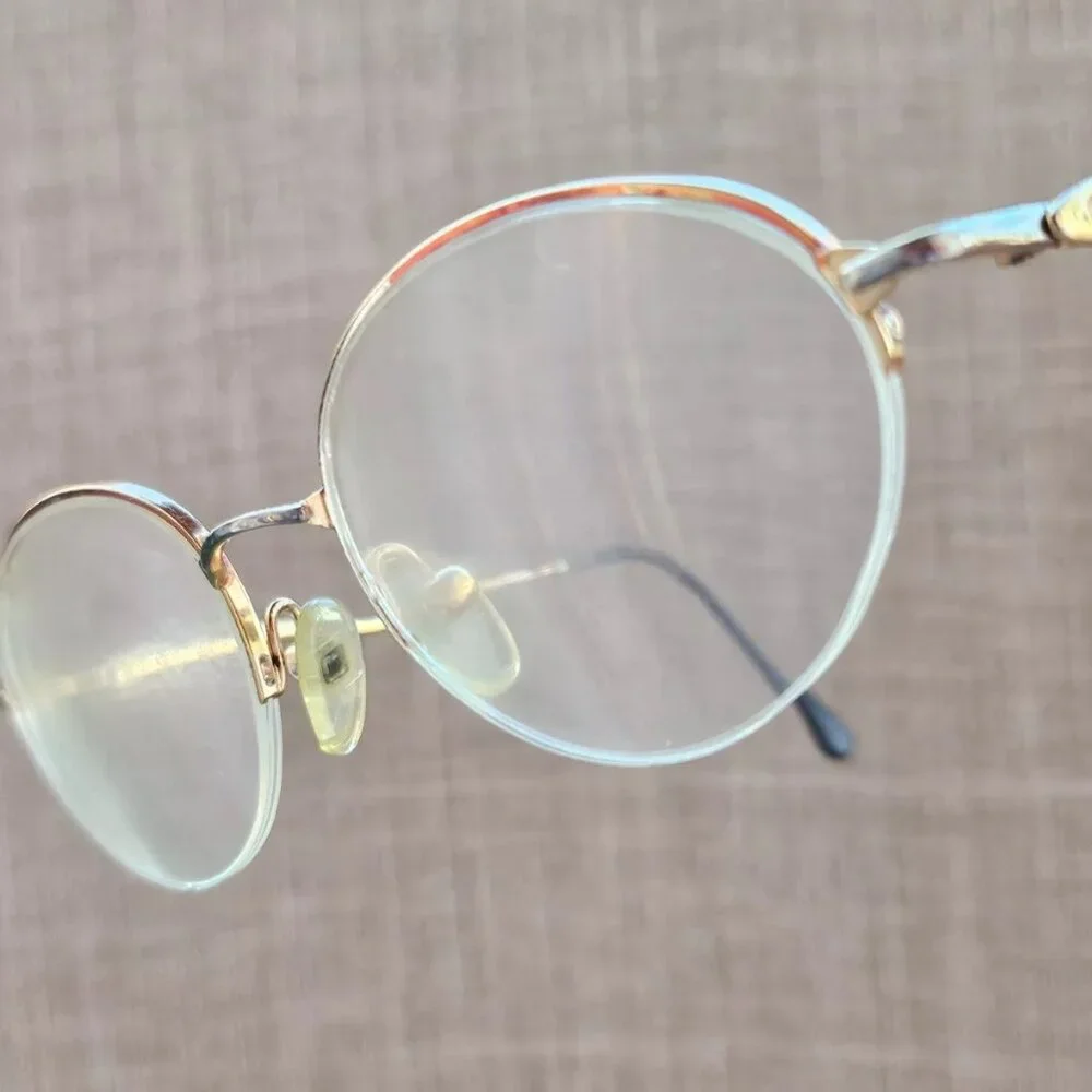 Escada Vintage Glasses Frame Half Rim Gold Tone Women Eyeglasses Frame only